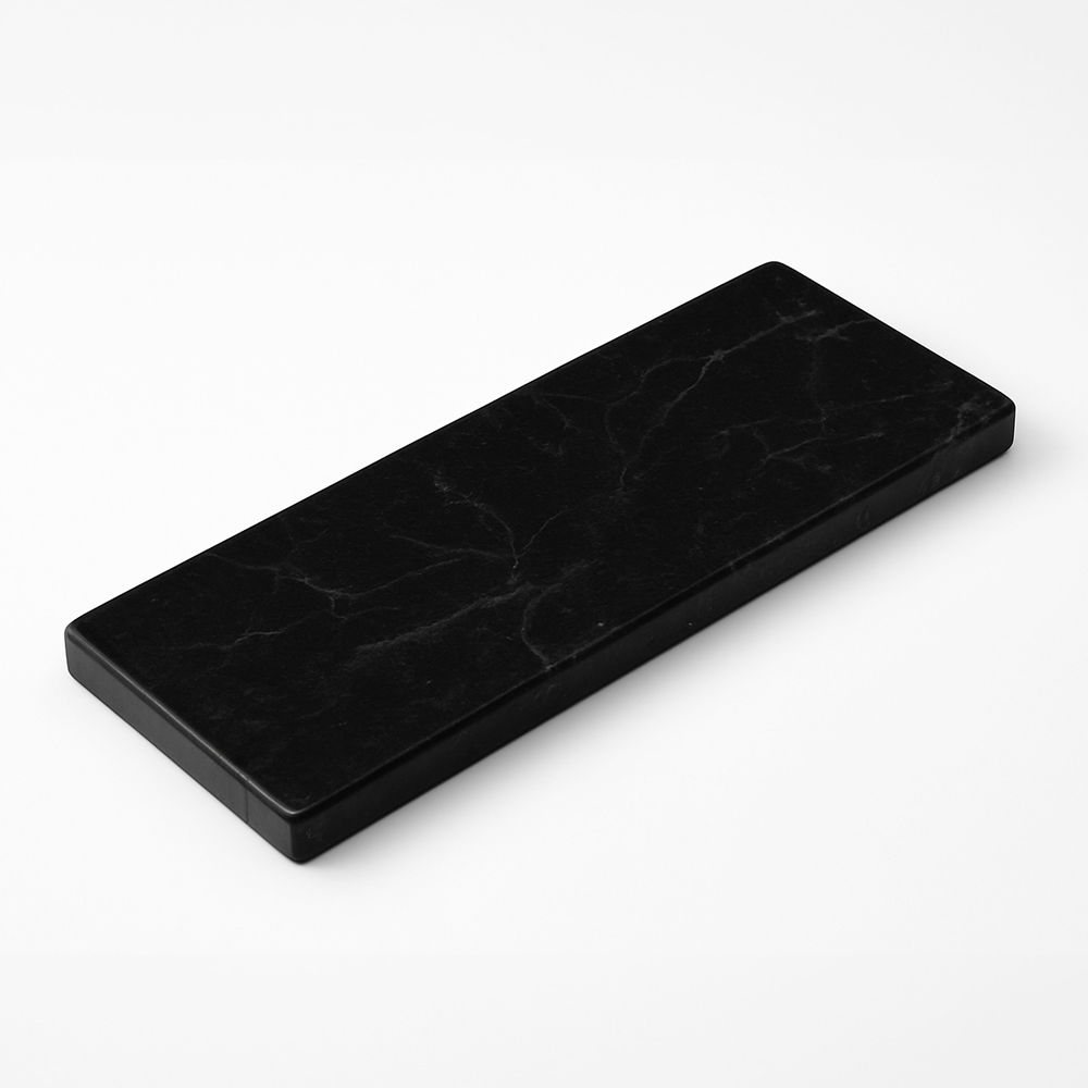 Black Nero Rectangle Large Marble Tray