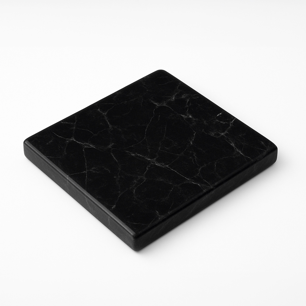 Black Nero Square Marble Tray