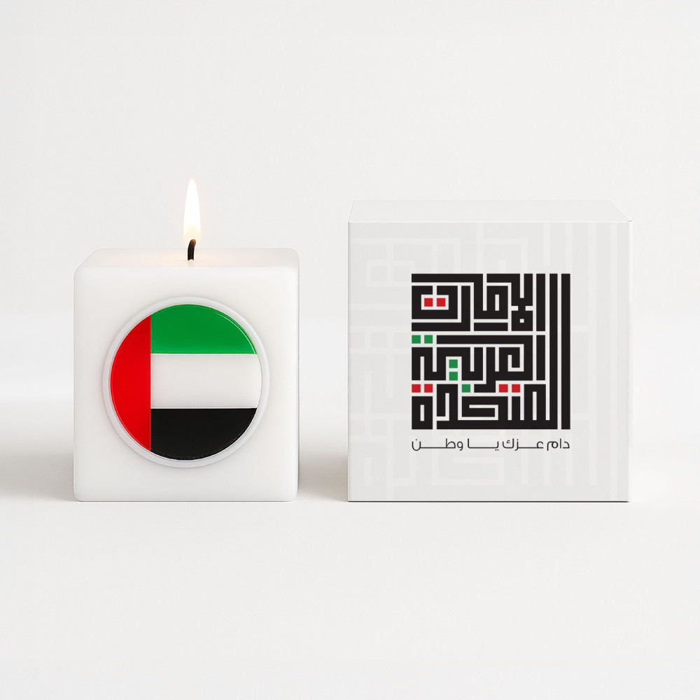 UAE flag candle