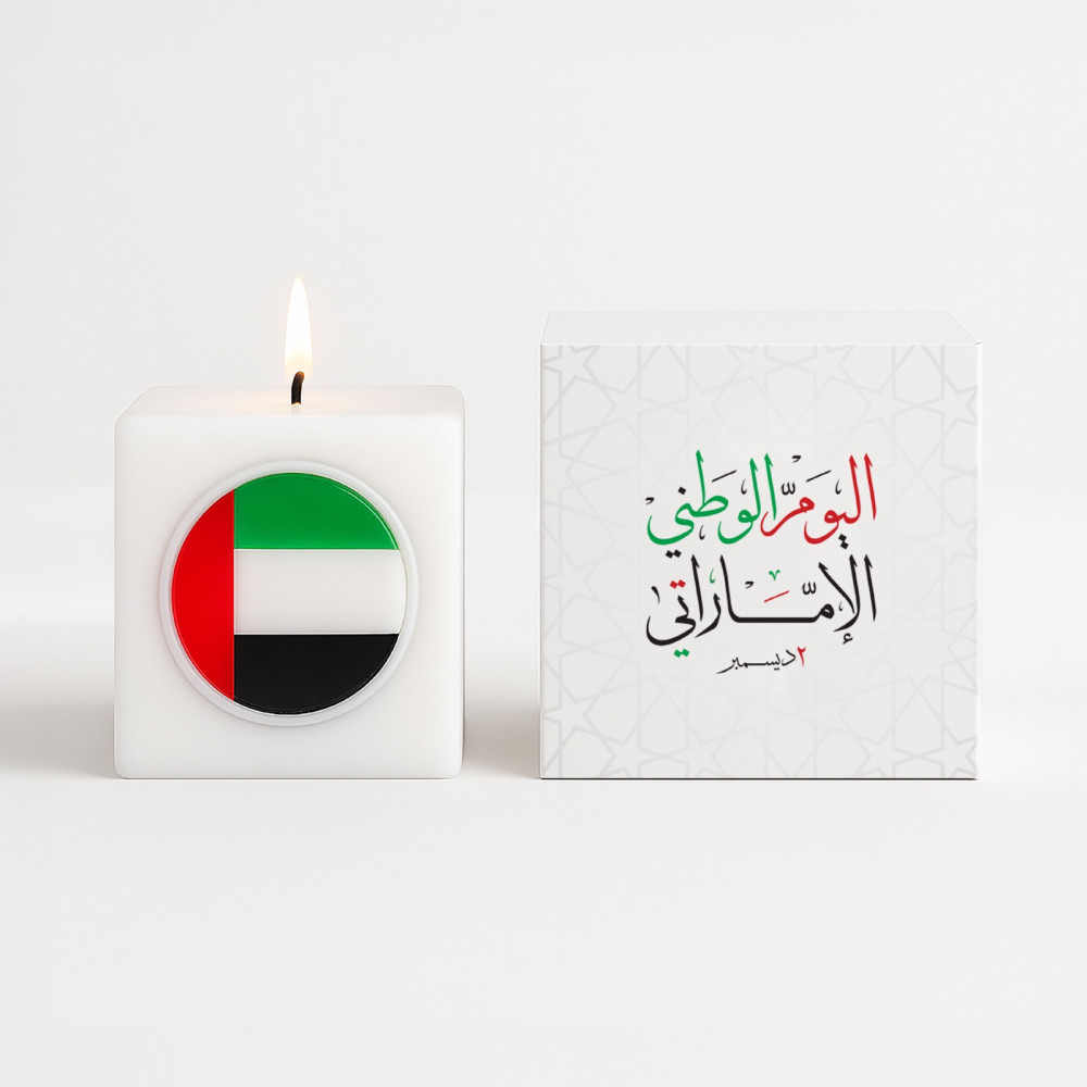 UAE flag candle