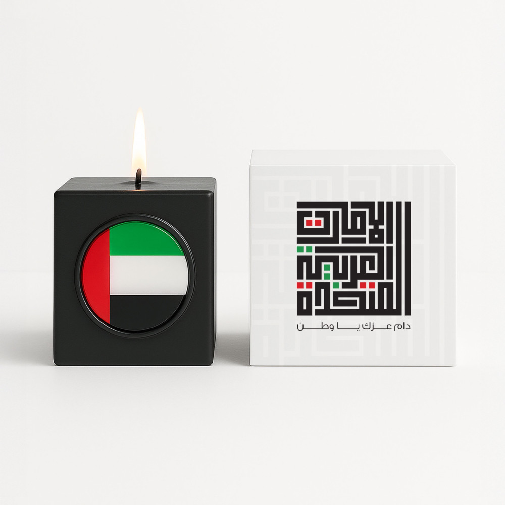 UAE flag candle