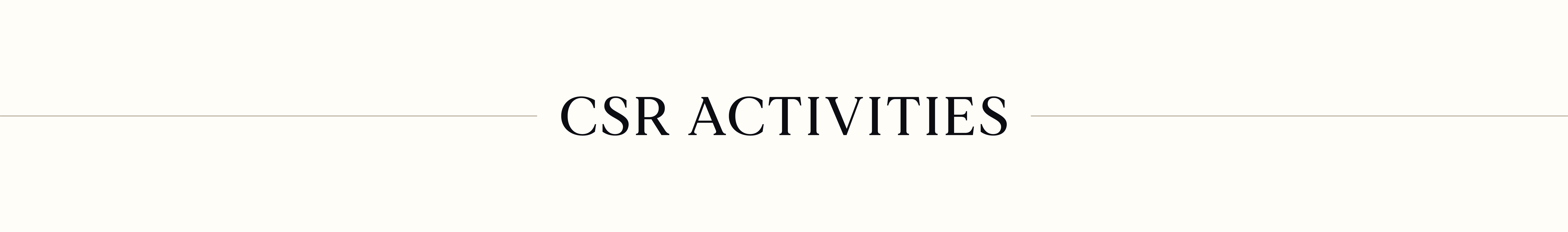 CSR activities