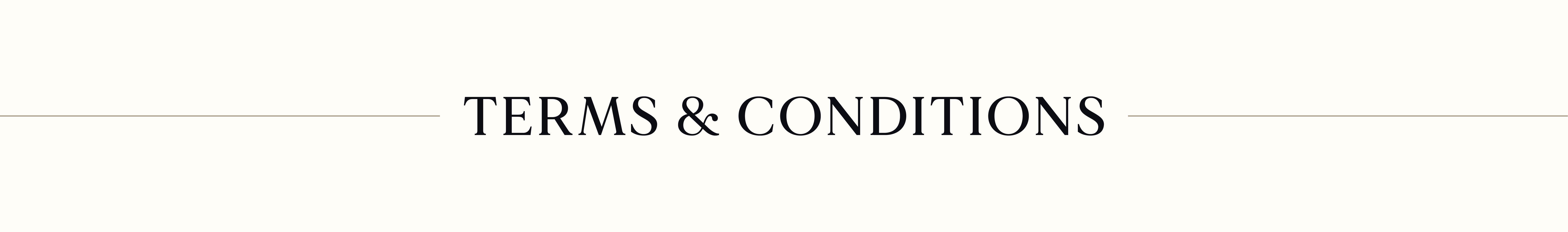 Terms & Conditions