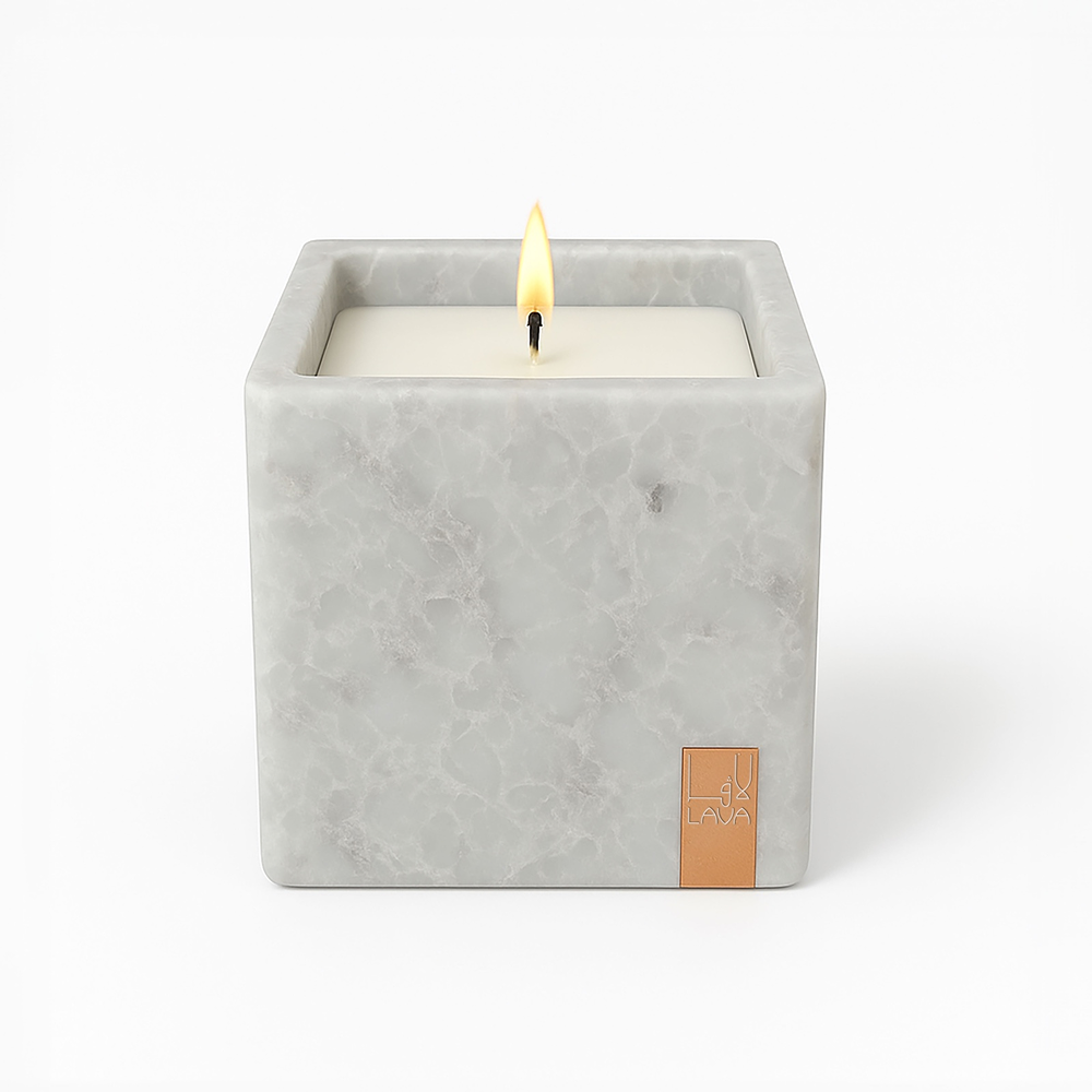 Mineral of Essence Square Marble Candle