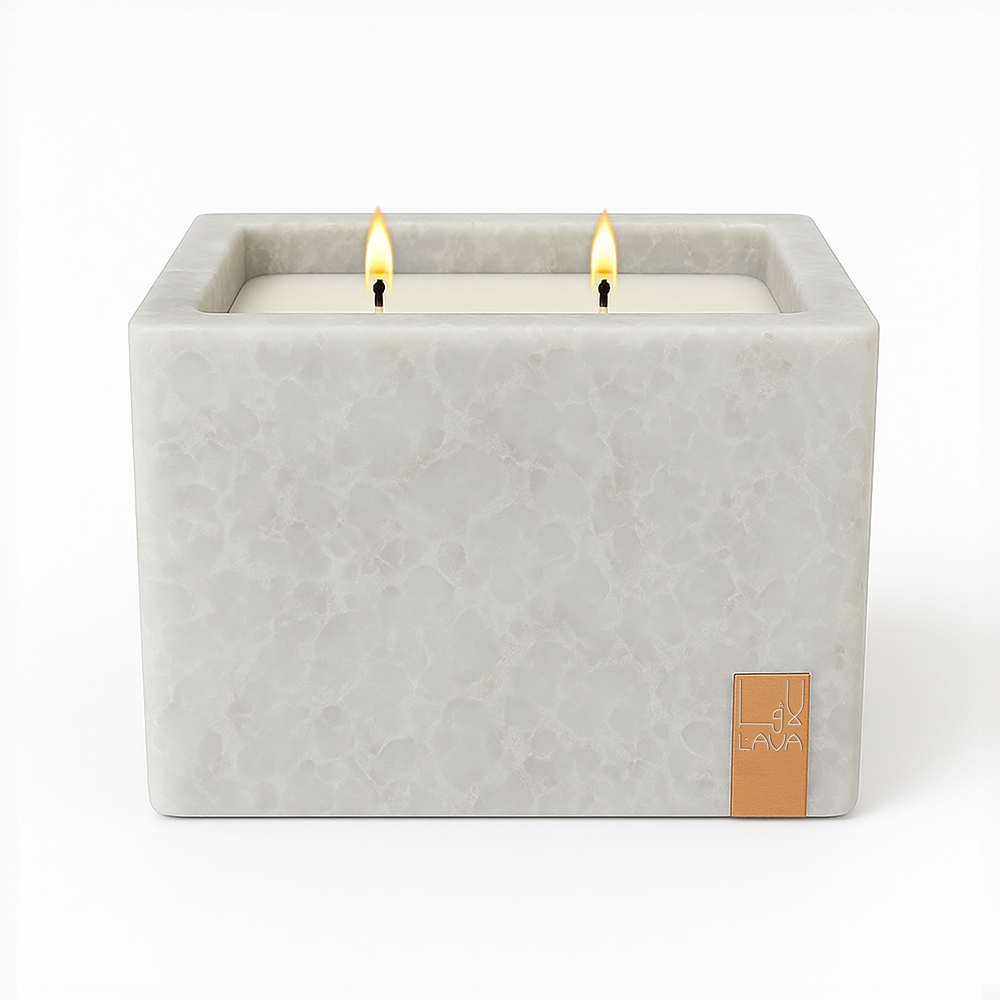 Mineral of Essence Rectangle Marble Candle