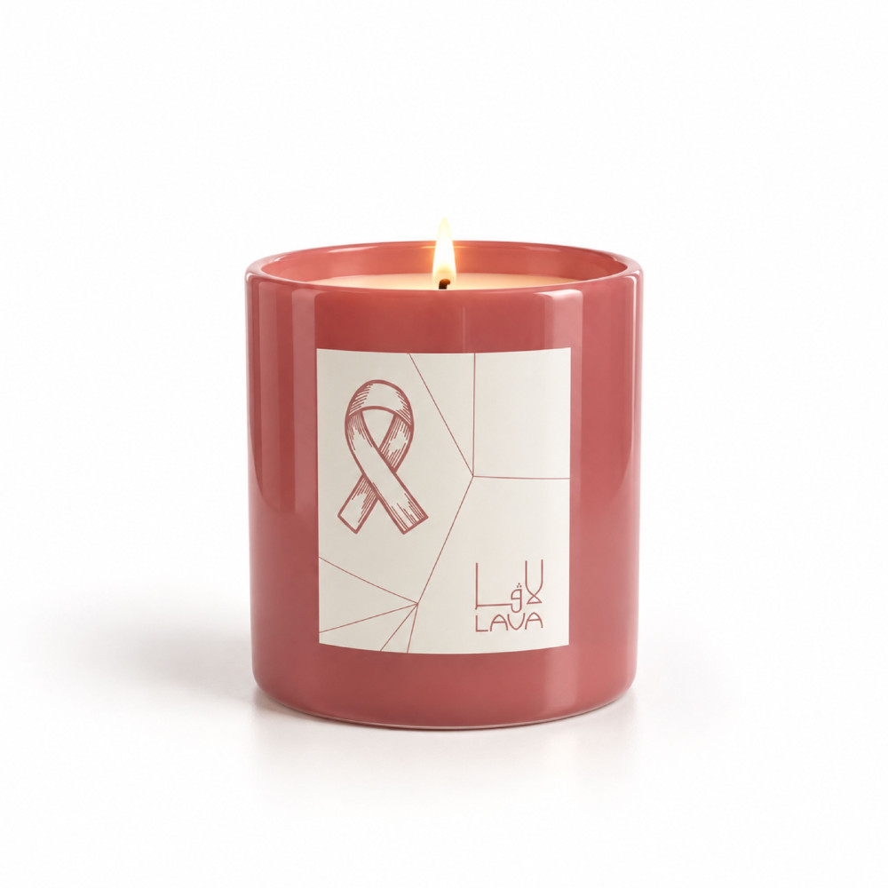 Pink October Candle